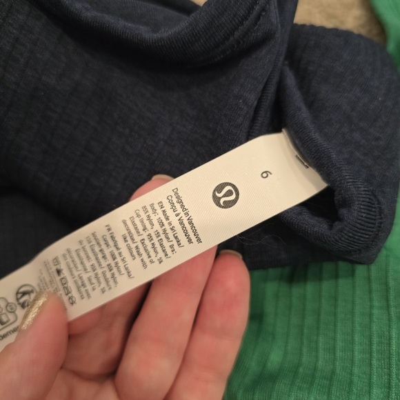 lululemon athletica Green and Navy Tank Tops - Picture 4 of 5
